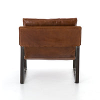 Emilio Brown Leather Sling Chair