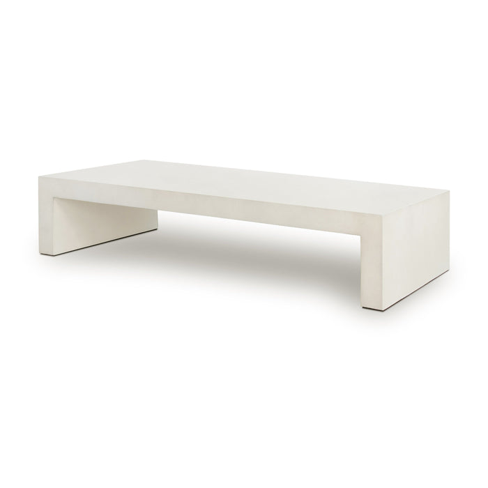 Oneil White Concrete Coffee Table