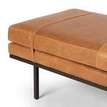 Henry Cognac Leather Accent Bench