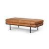 Henry Cognac Leather Accent Bench