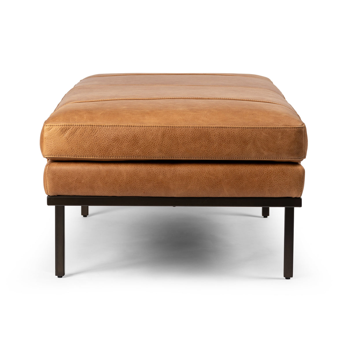 Henry Cognac Leather Accent Bench