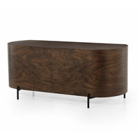 Lorah Dark Brown Executive Desk