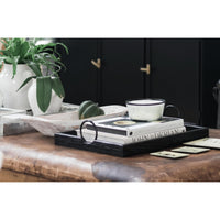 Barcelona Black Rectangle Tray