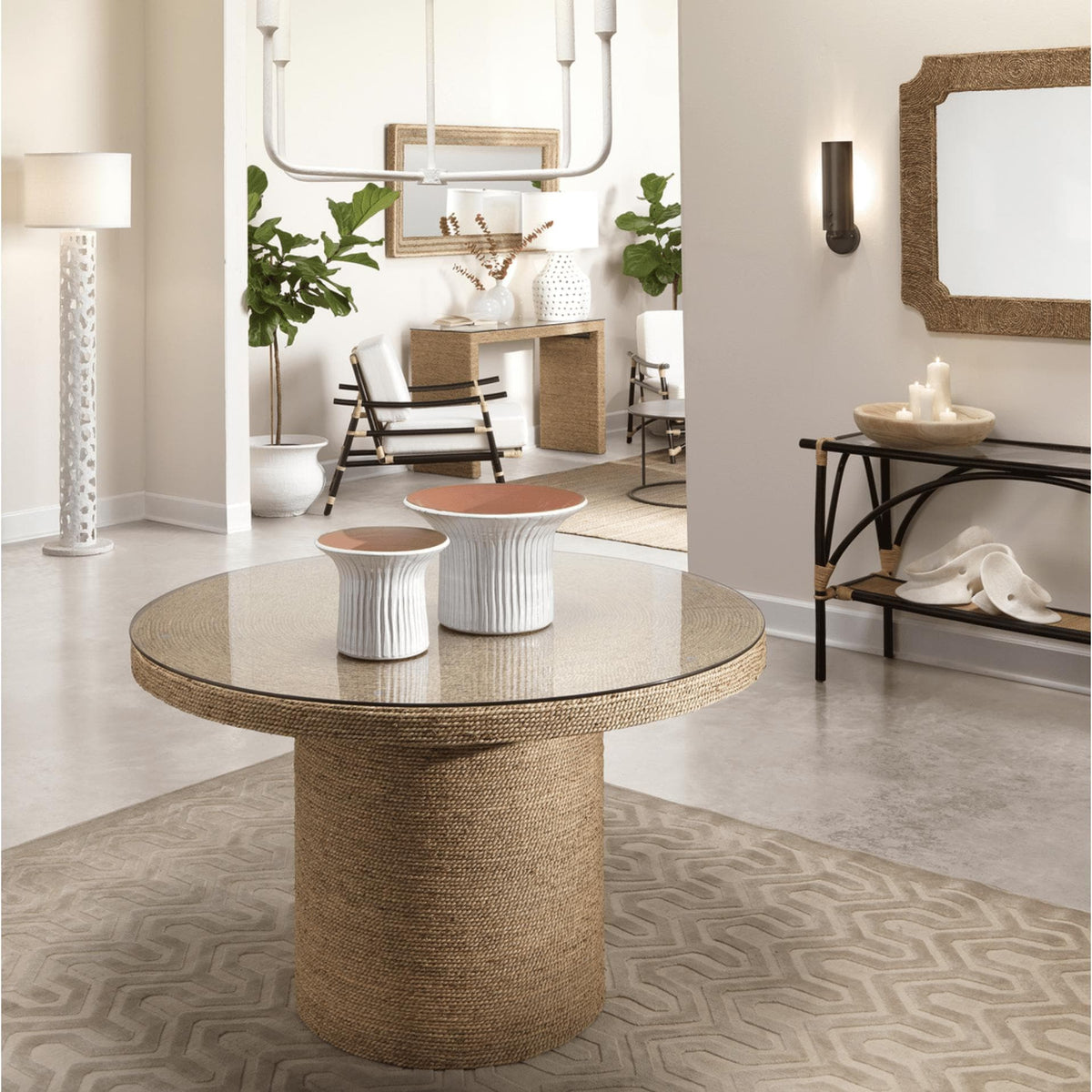 Harbor Round Seagrass Bistro Table