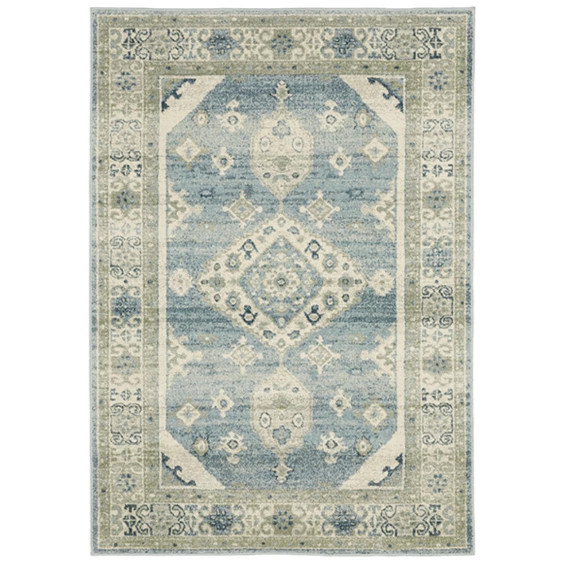 Branson Blue & Beige Traditional Rug