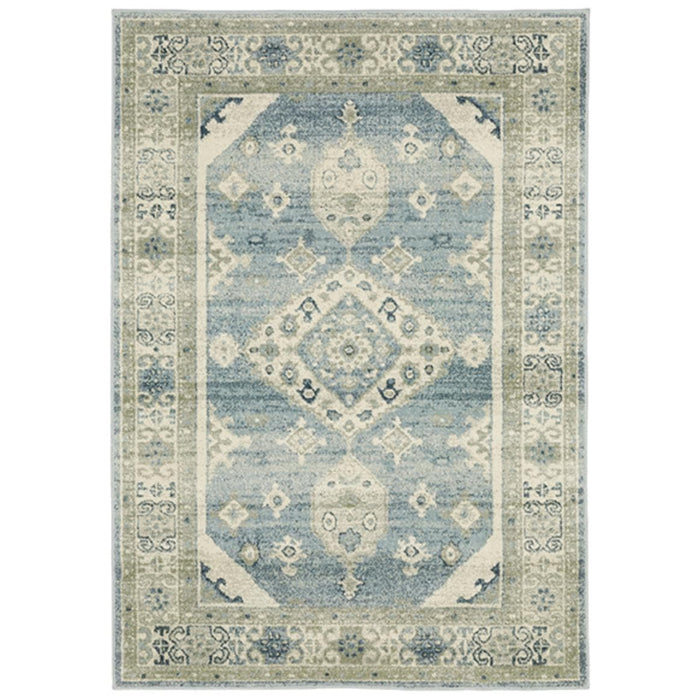 Branson Blue & Beige Traditional Rug