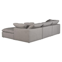 Clay Lounge Modular Sectional Livesmart Fabric Light Grey