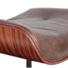 Barca Chestunut Leather Lounge Chair and Ottoman