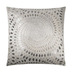 Whirl Silver Throw Pillow