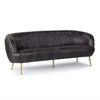 Beretta Black Leather Sofa