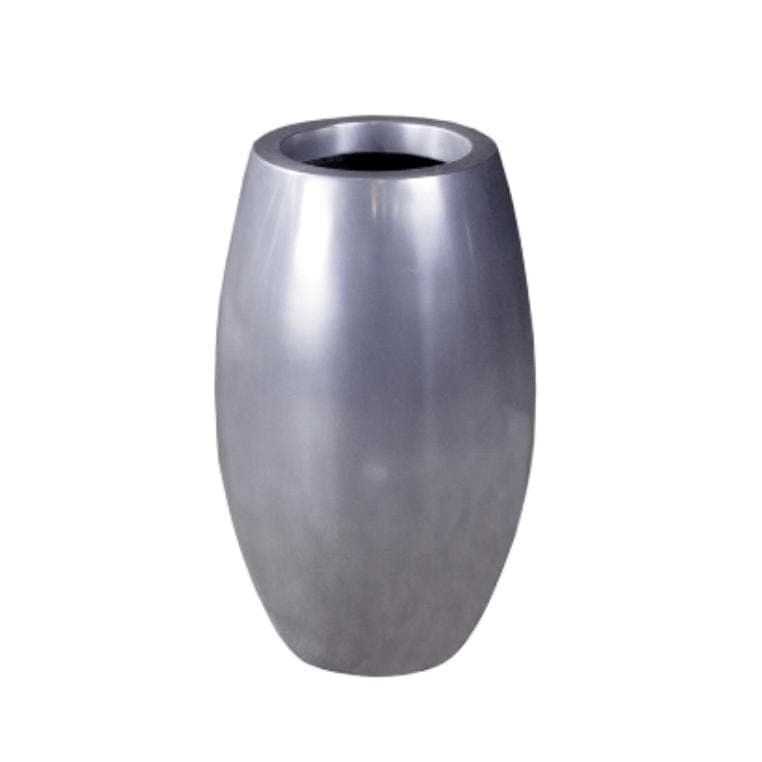 Polished Aluminum Small Elonga Planter