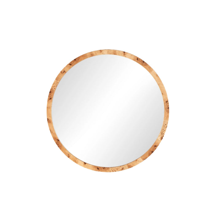 Mindie Mappa Burl Round Mirror