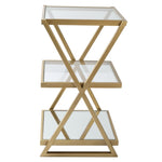 Aliya Gold & Glass Accent Table