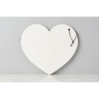 White Mod Heart Charcuterie Board, Large