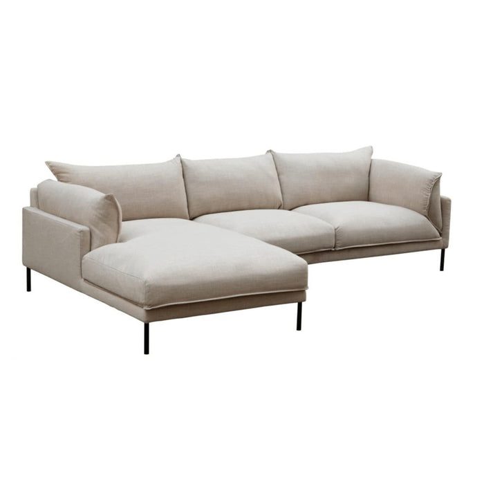 Jamara Sandy Beige Left Arm Sectional Sofa