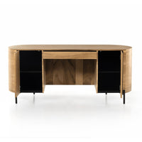 Lorah Light Brown Executive Desk