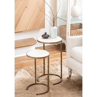 Bone & Brass Nesting Tables