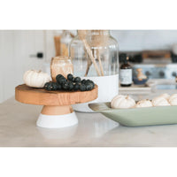 White Mod Block Cake Stand, Large