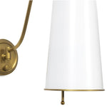 Hattie Sconce White and Natural Brass