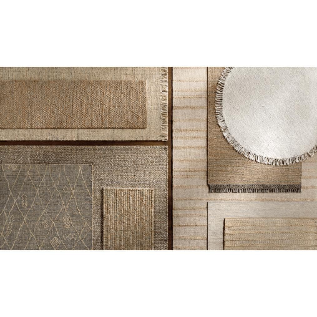 Curacao Taupe & Cream Jute Rug