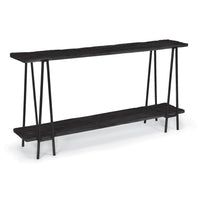 Ash Reclaimed Wood Console Table Black