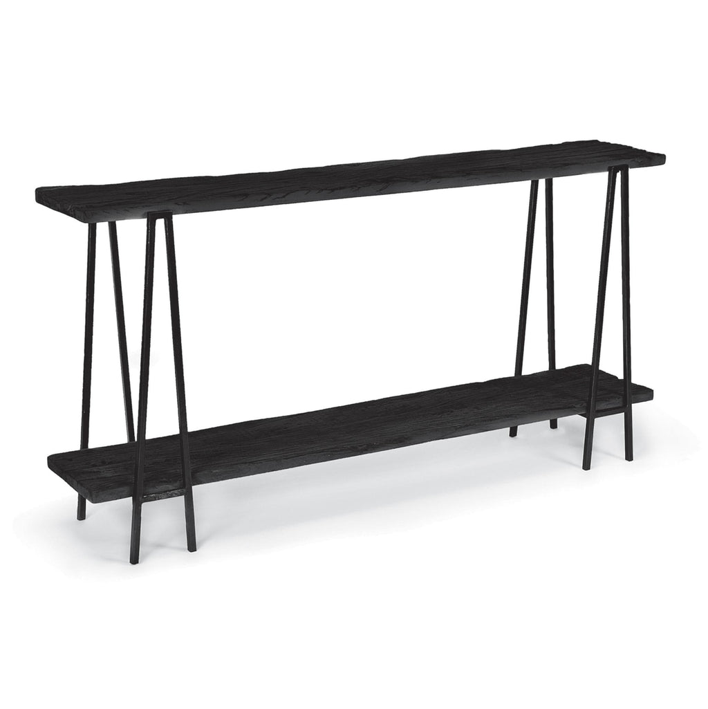 Ash Reclaimed Wood Console Table Black