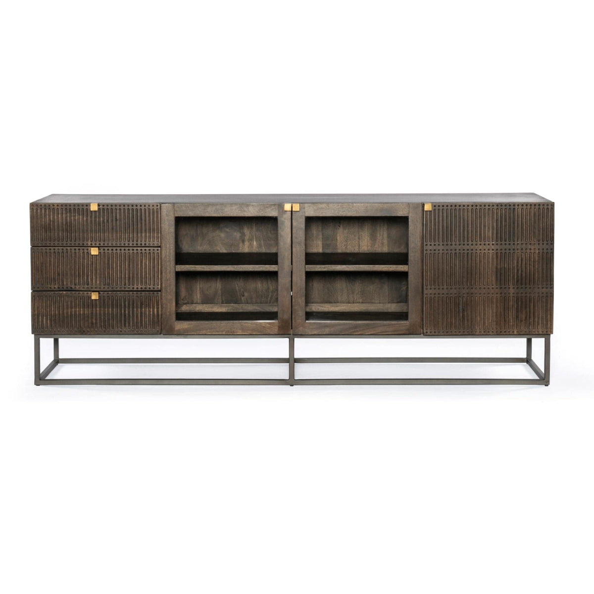 Kenzie Vintage Brown Media Console