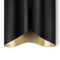 Coil Metal Sconce Large Black and Gold