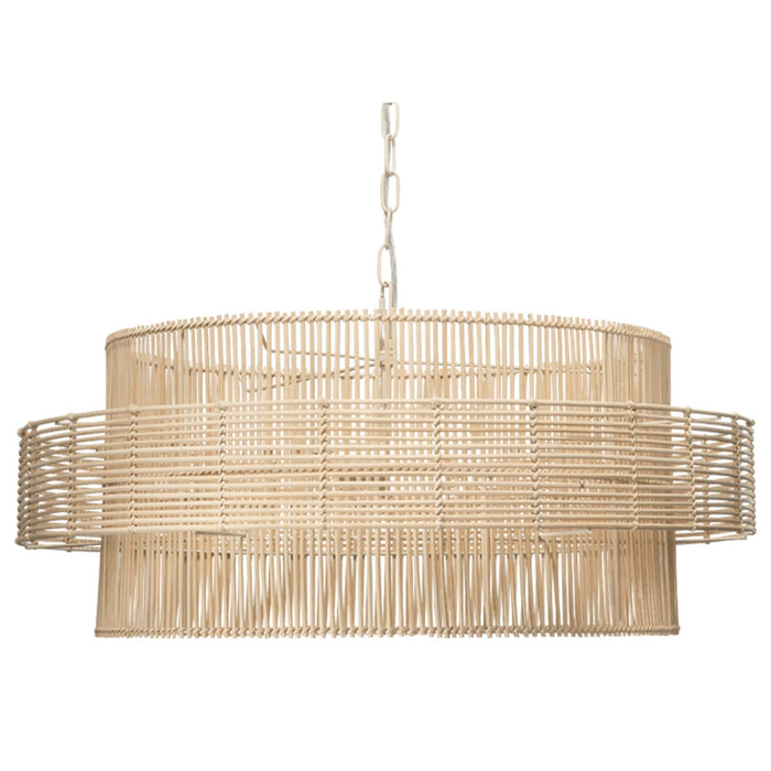 Concentric Natural Rattan Pendant