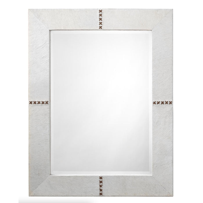 White Cross Stitch Rectangle Mirror