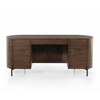 Lorah Dark Brown Executive Desk