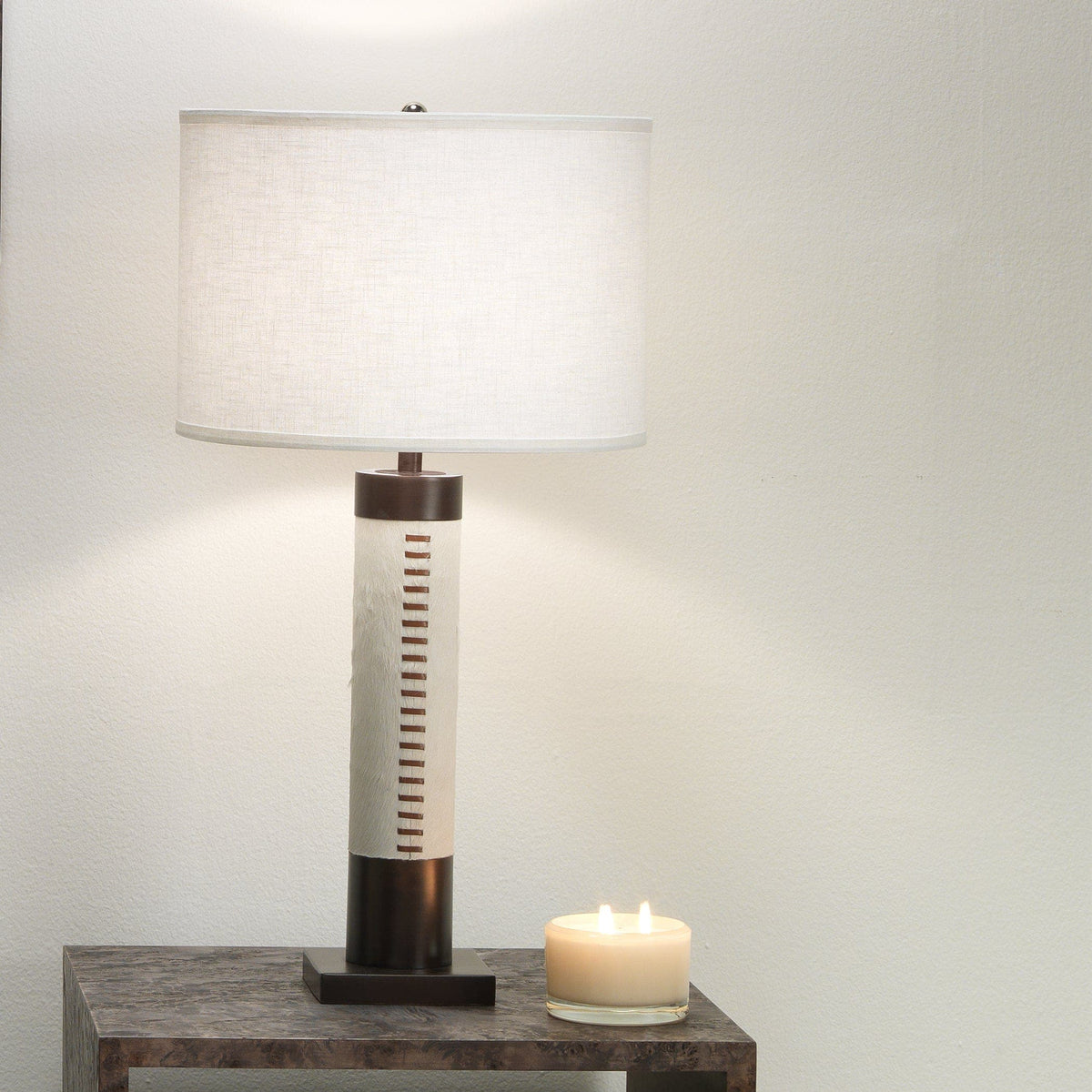 Sheridan White Hide Table Lamp