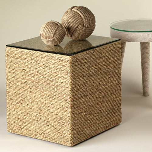 Captain Square Seagrass Side Table