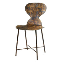 McCallan Metal Chair in Acid Washed Metal