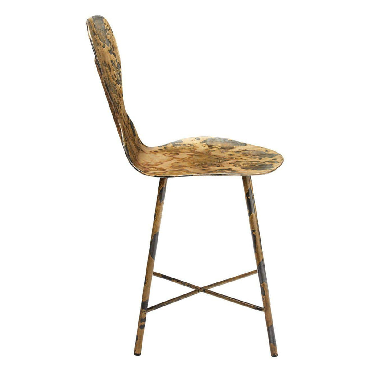 McCallan Metal Chair in Acid Washed Metal