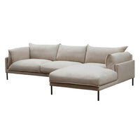 Jamara Sandy Beige Right Arm Sectional Sofa