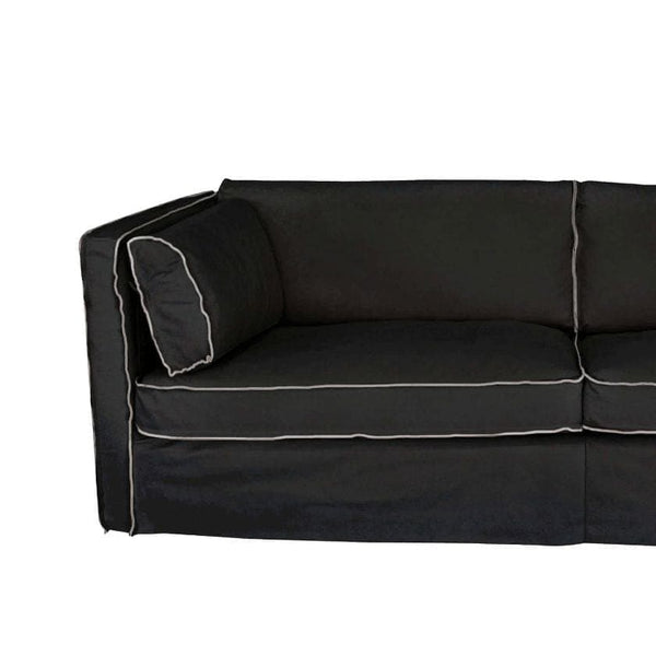 Gypsy Modern Black Leather Sofa