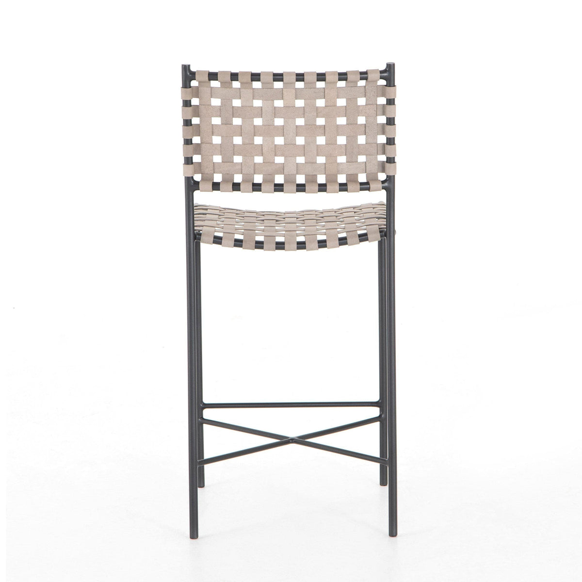 Garrison Grey Leather Counter Stool