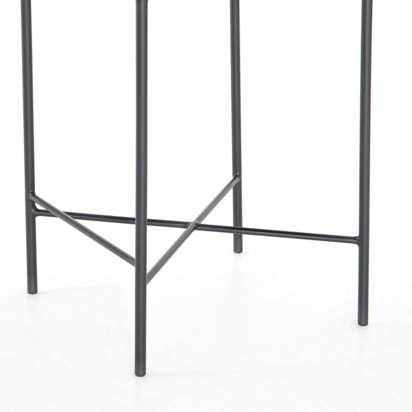 Garrison Grey Leather Counter Stool