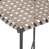 Garrison Grey Leather Counter Stool