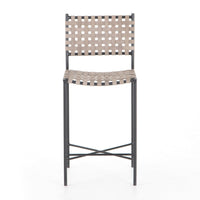 Garrison Grey Leather Counter Stool