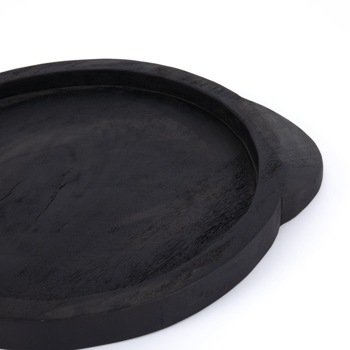 Tabor Carbonized Black Round Tray