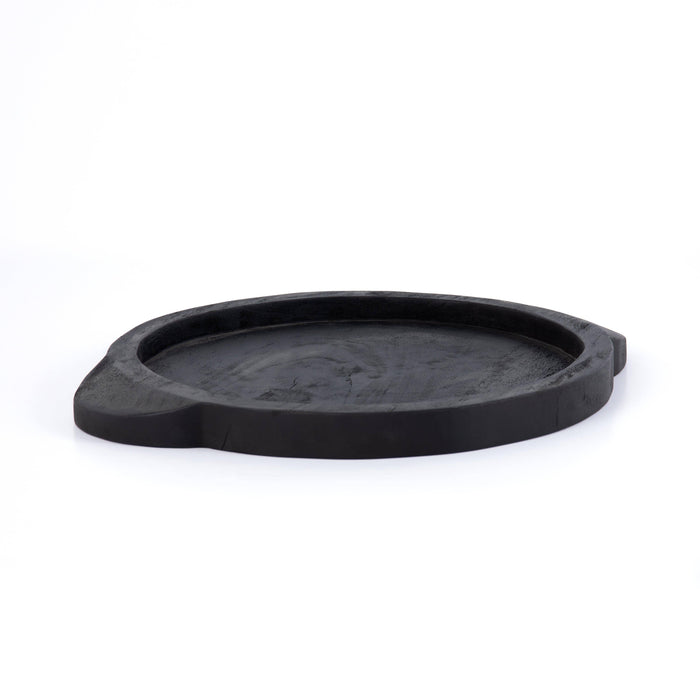 Tabor Carbonized Black Round Tray