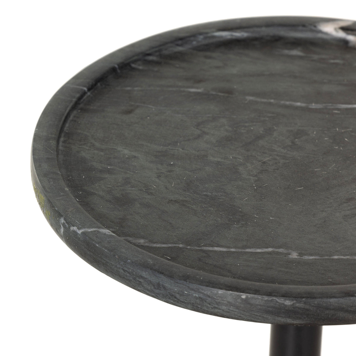 Valerie Black Marble Accent Table