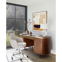 Lorah Dark Brown Executive Desk