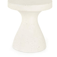 Kennan White Concrete Outdoor End Table