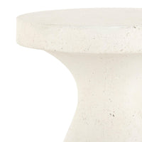 Kennan White Concrete Outdoor End Table