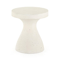 Kennan White Concrete Outdoor End Table