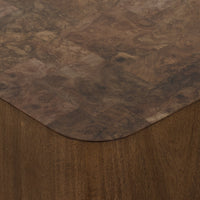 Blaine Burl Square End Table