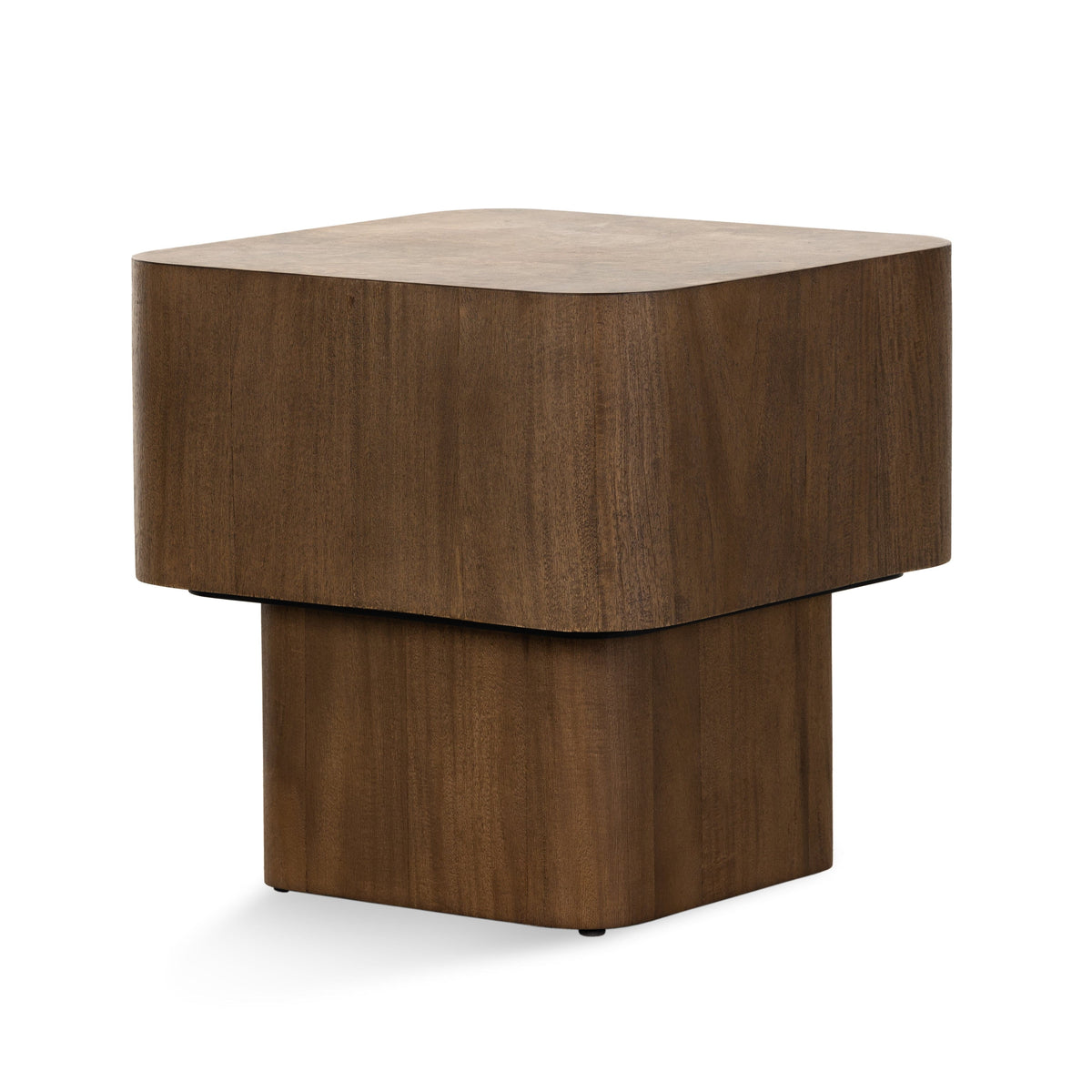 Blaine Burl Square End Table